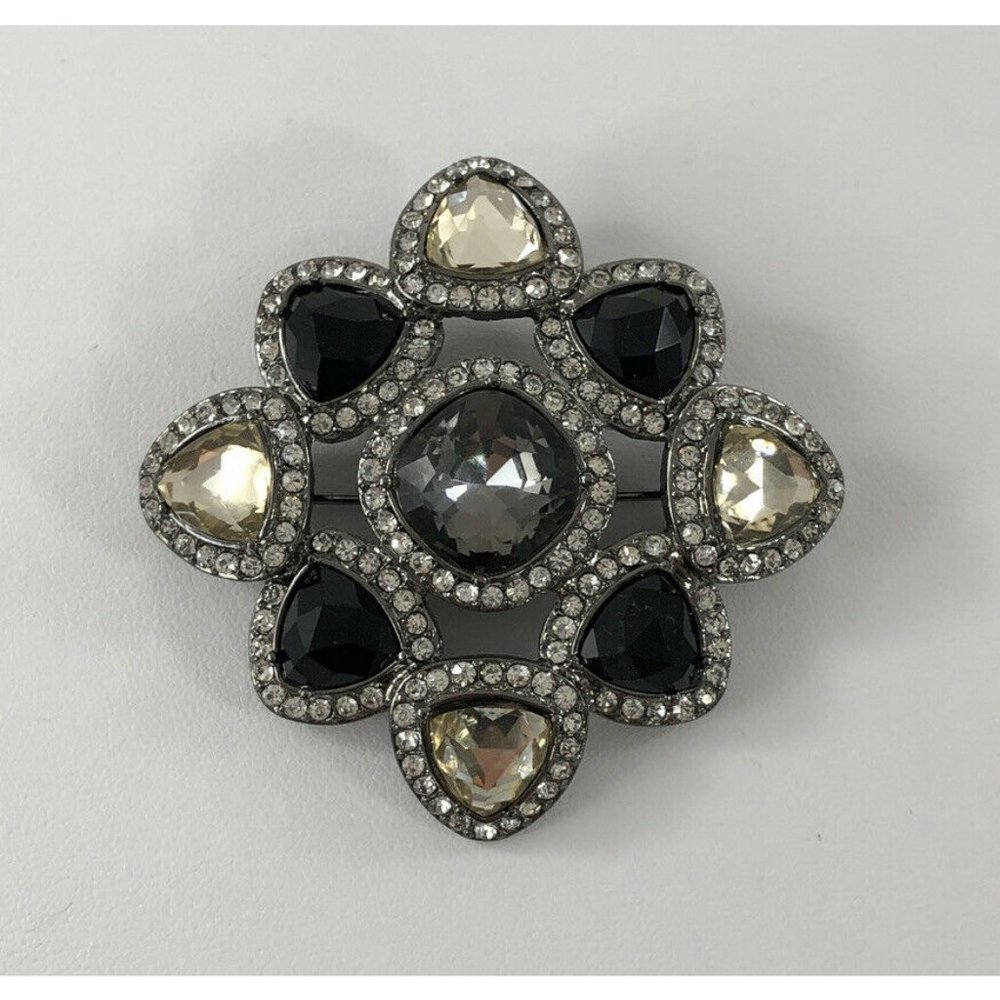 Premier Designs Jewelry - Fancy Rhinestone Black Pin Brooch NEW
